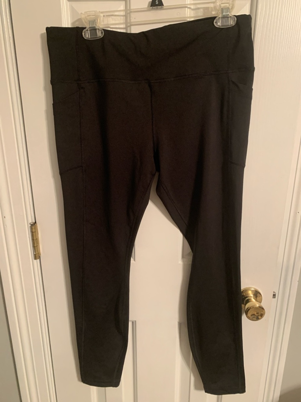 Avia Black High-Waist Leggings with Side Pockets